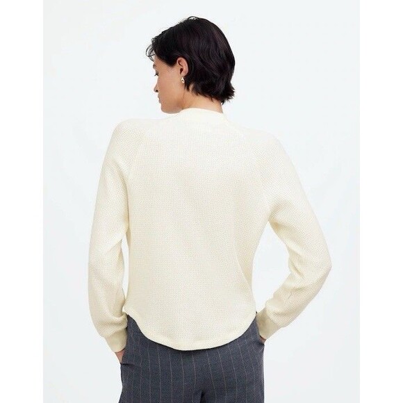 Madewell Waffle-Knit Long-Sleeve Crewneck Tee NWT Size XXS - Picture 3 of 8